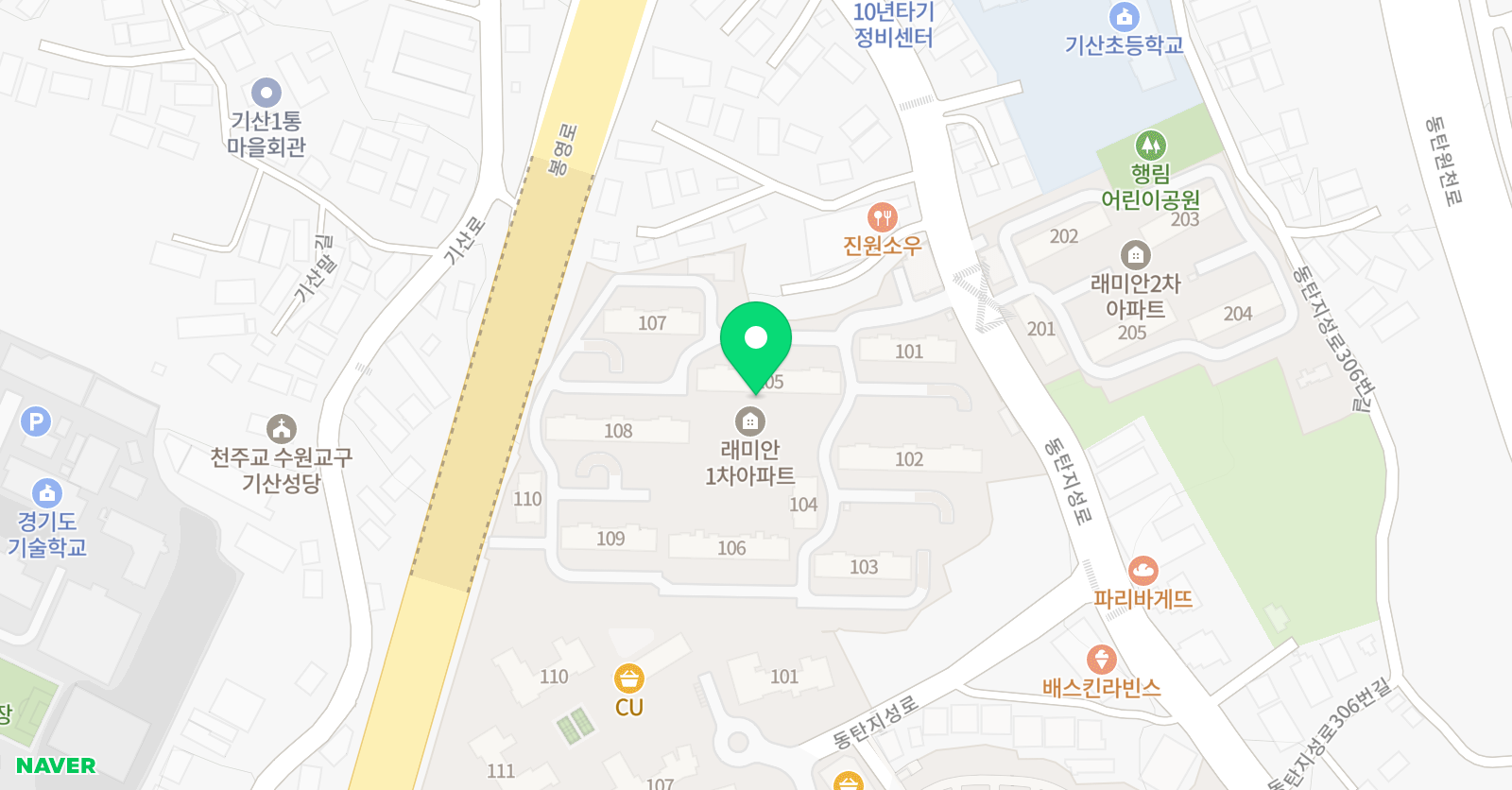 빨간펜 수학의달인 동탄반월점 위치