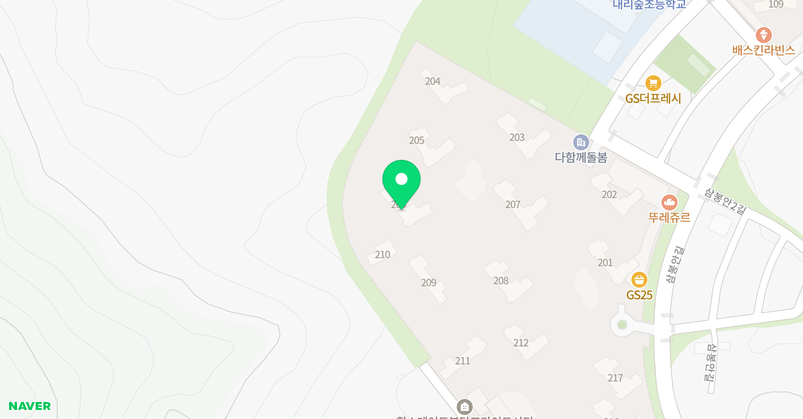 봉담힐스테이트 다비수공부방 위치