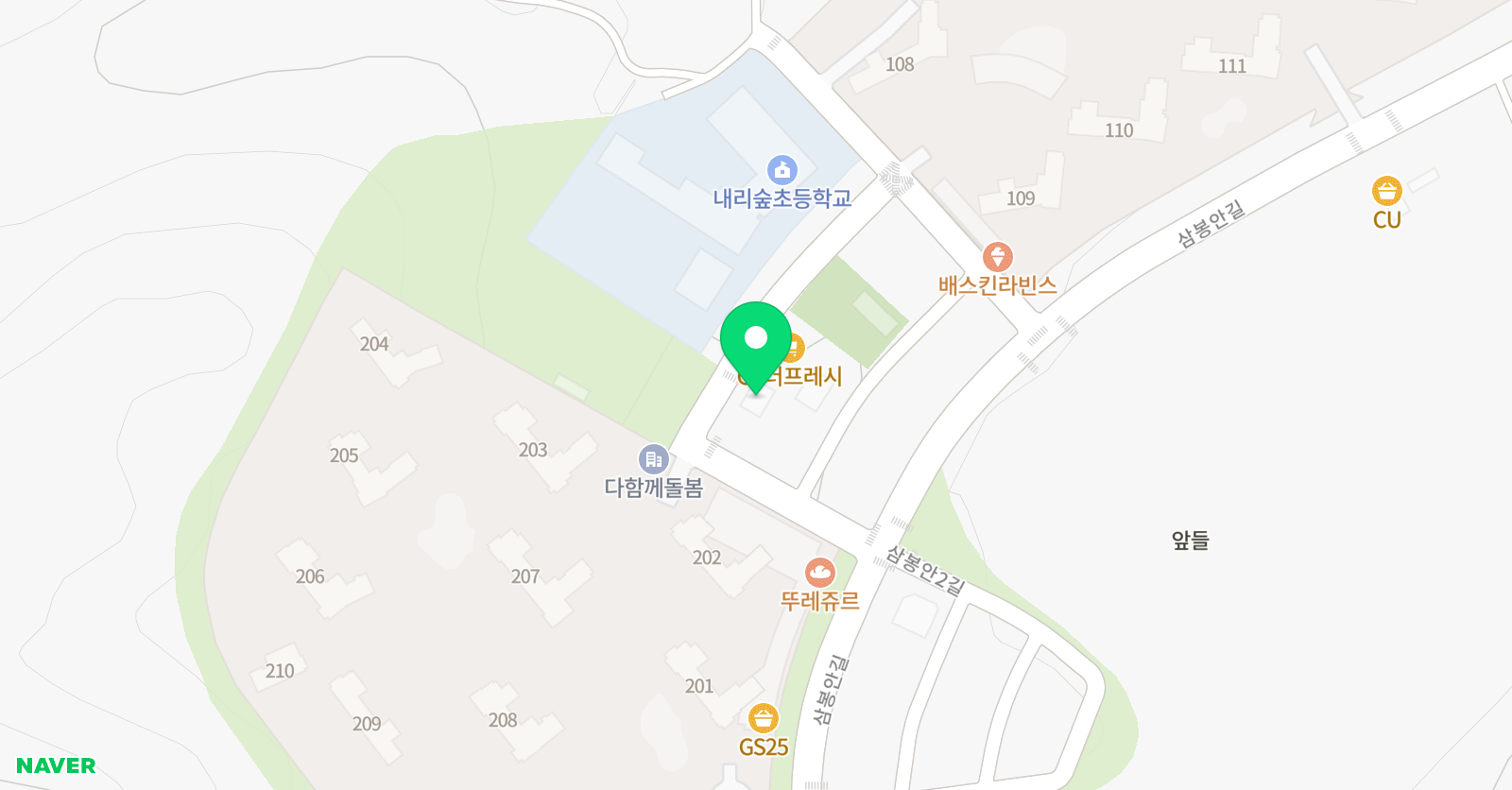 나의숲속 음악학원 위치