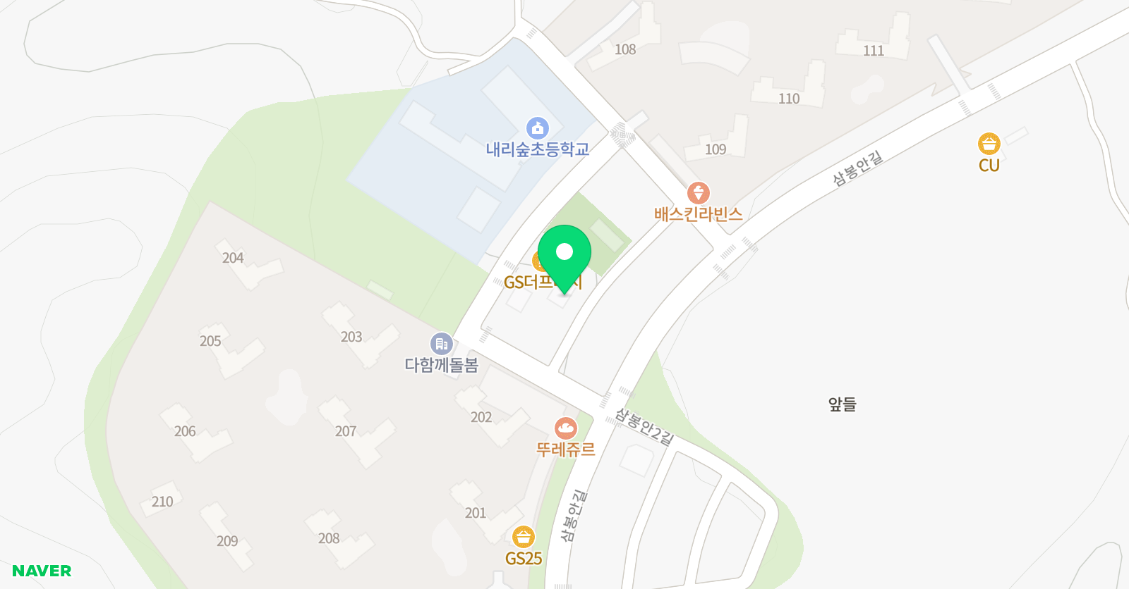 내리숲 점핑클럽 위치
