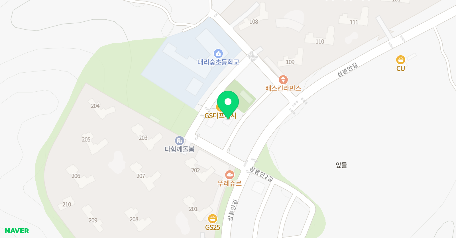 리드인 독서논술 봉담내리학원 위치