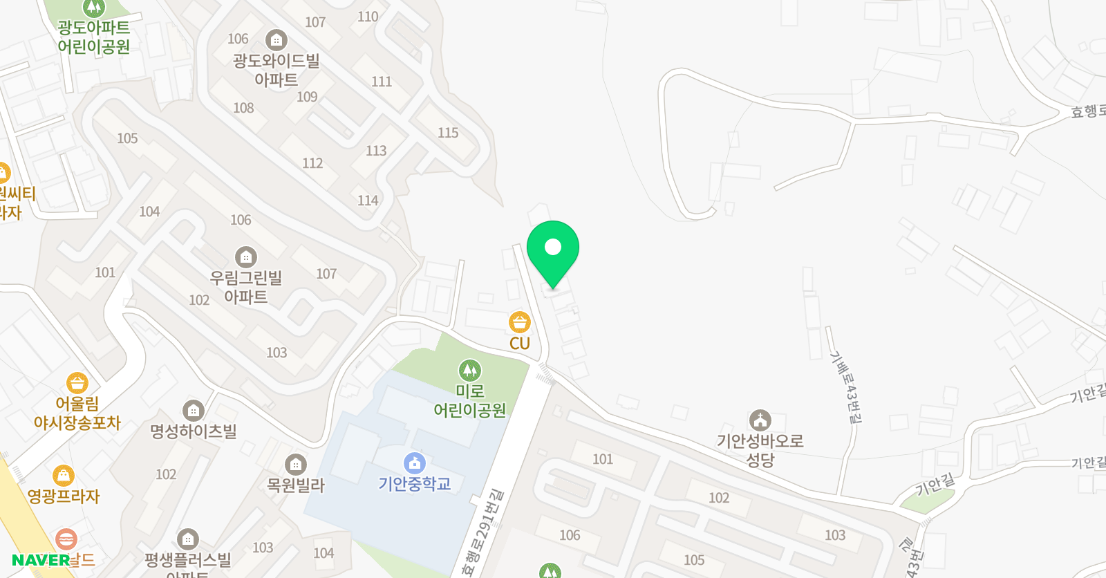 네잎클로버 음악학원 위치