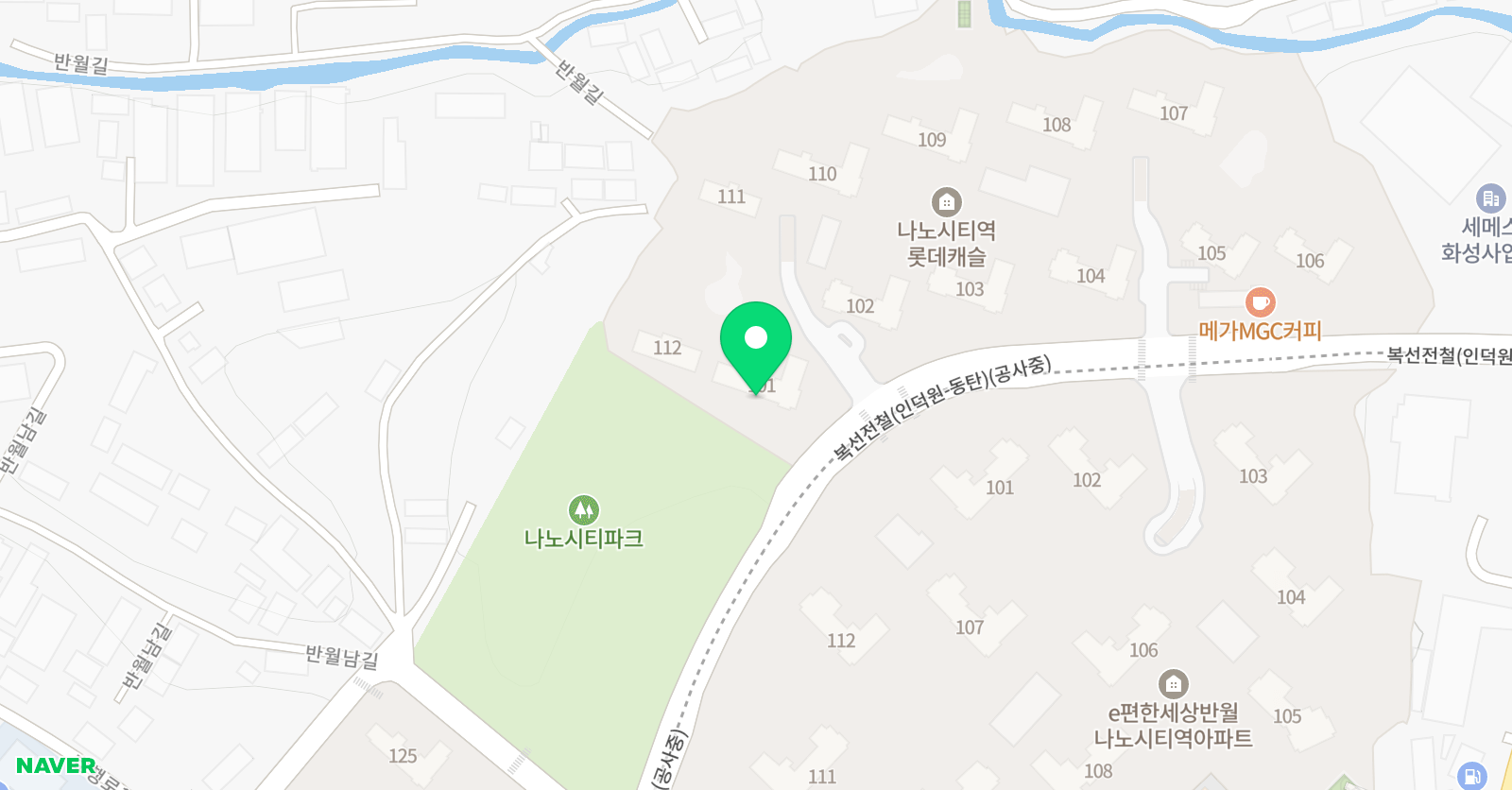 스마트해법 수학 화성반월롯데캐슬점 위치