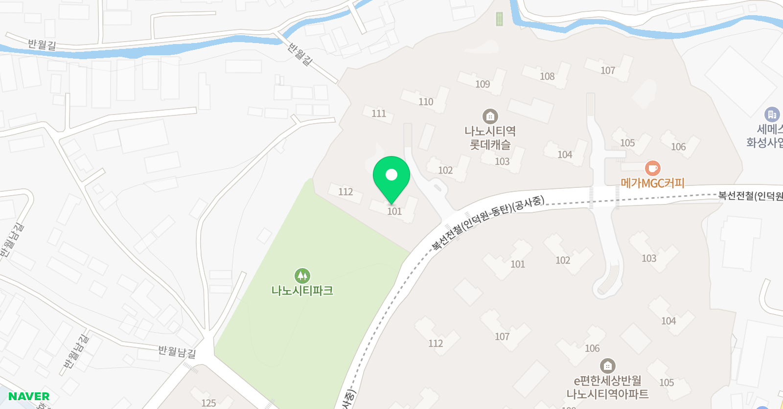 푸르넷공부방 나노시티역롯데캐슬점 위치