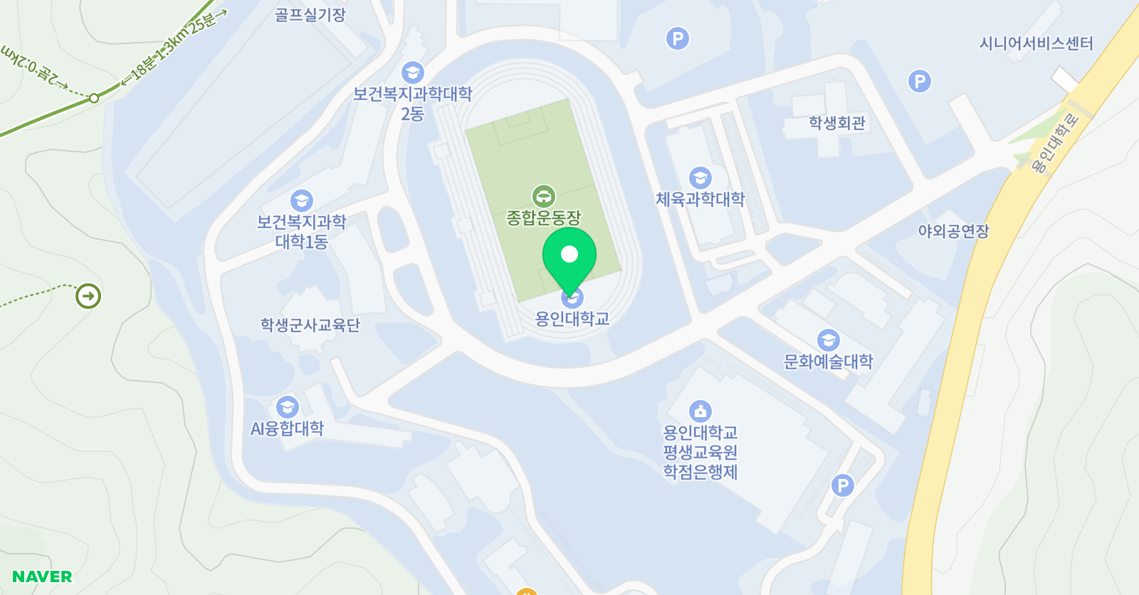 용인대유소년 축구클럽 Y.F.C 위치