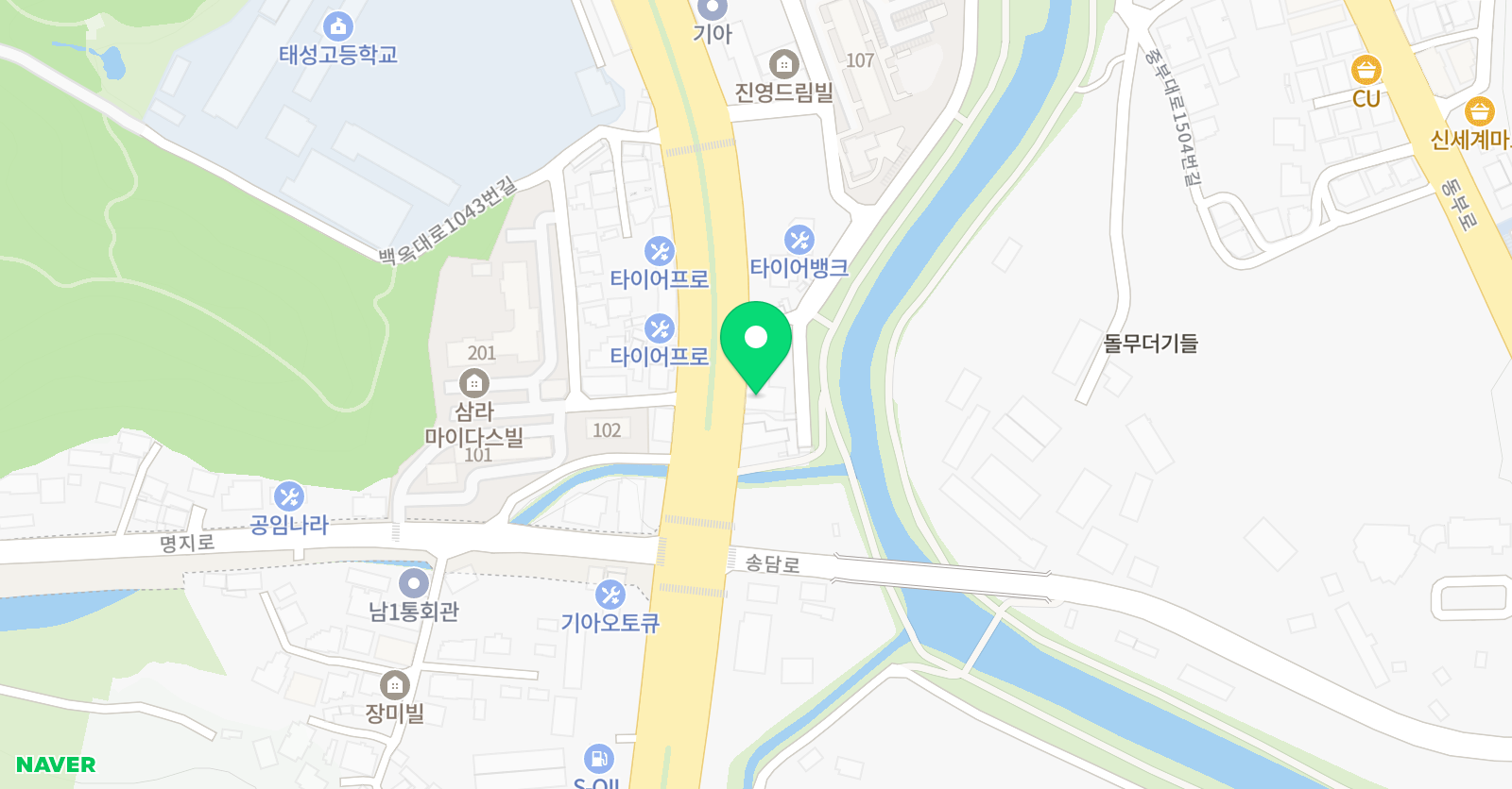 용인대 학사 태권도 위치