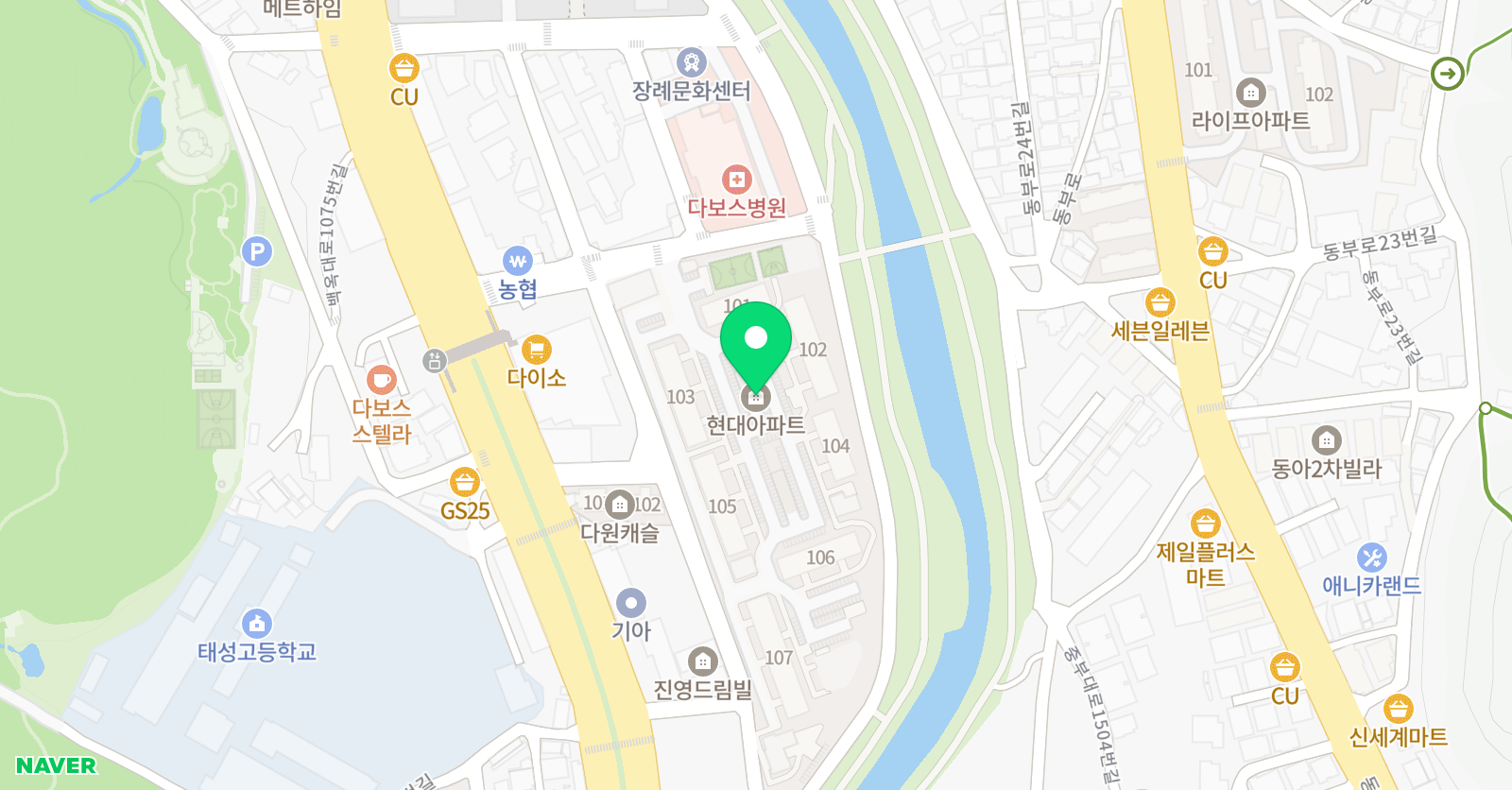 스마트해법 수학 용인김량장현대점 위치