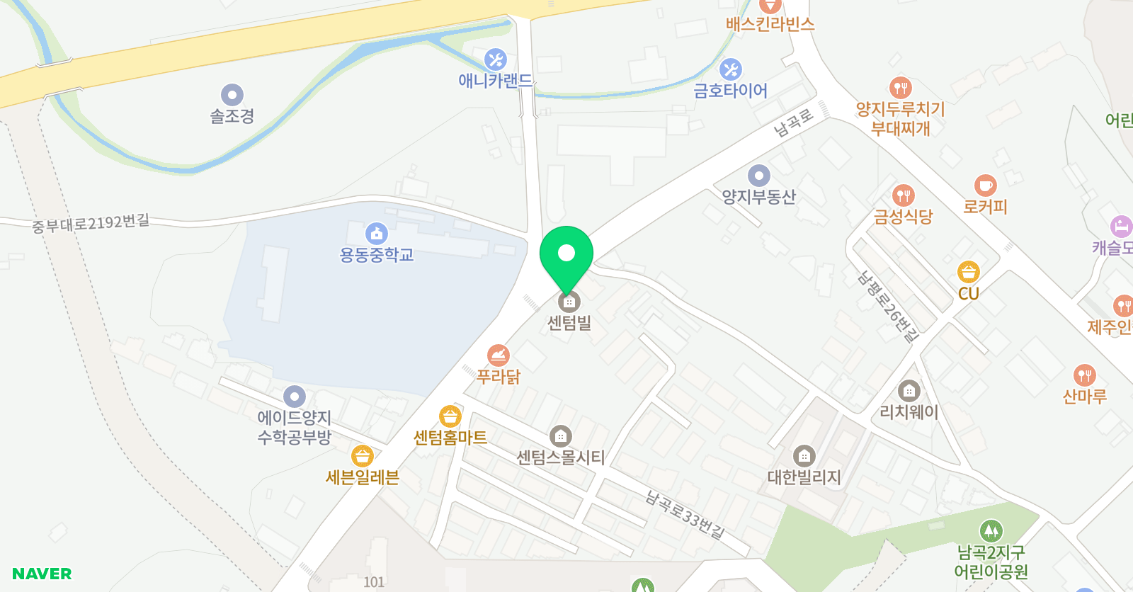 수학중독 학원 위치