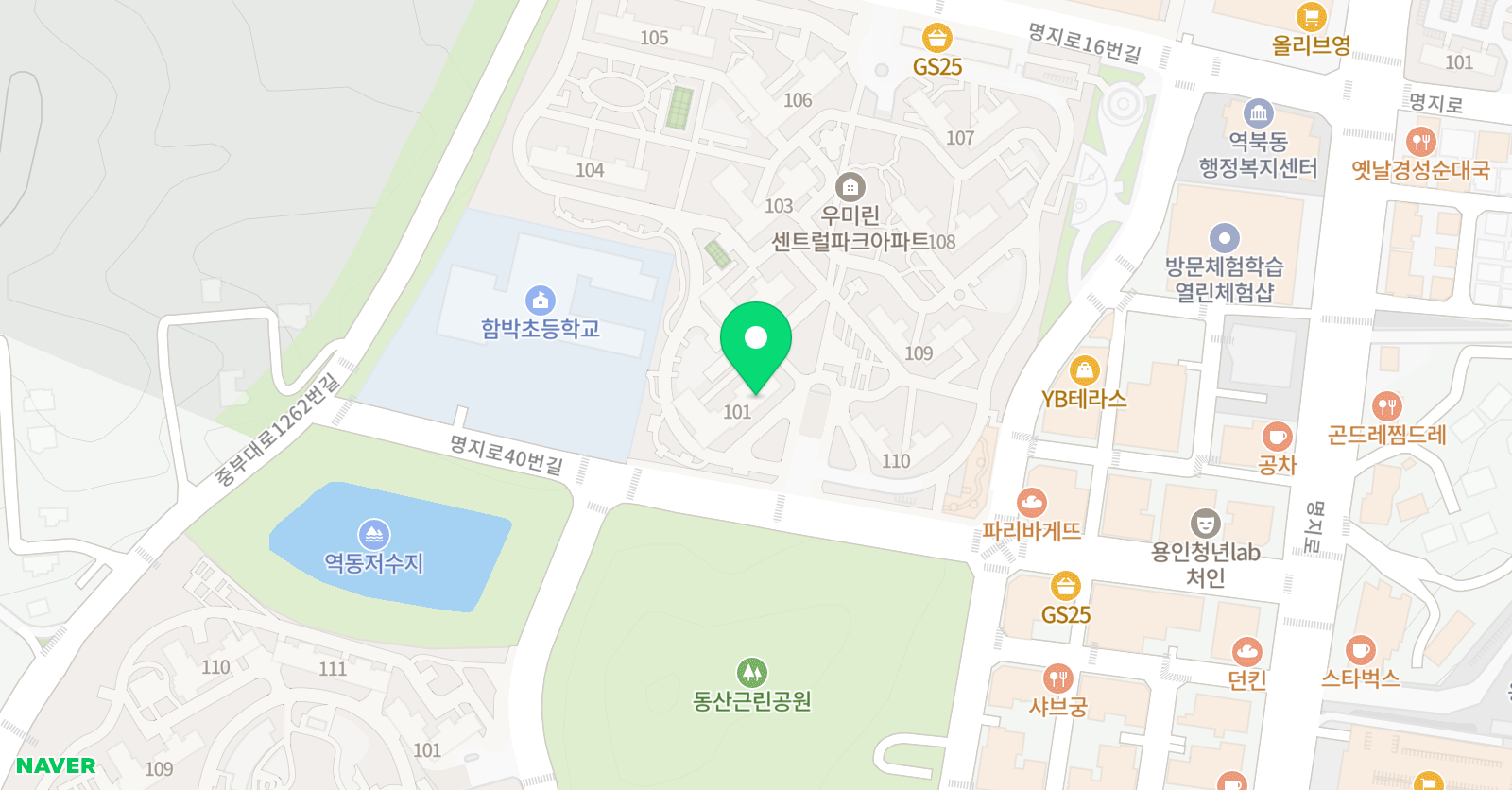 푸르넷 공부방 우미린 공부방 위치