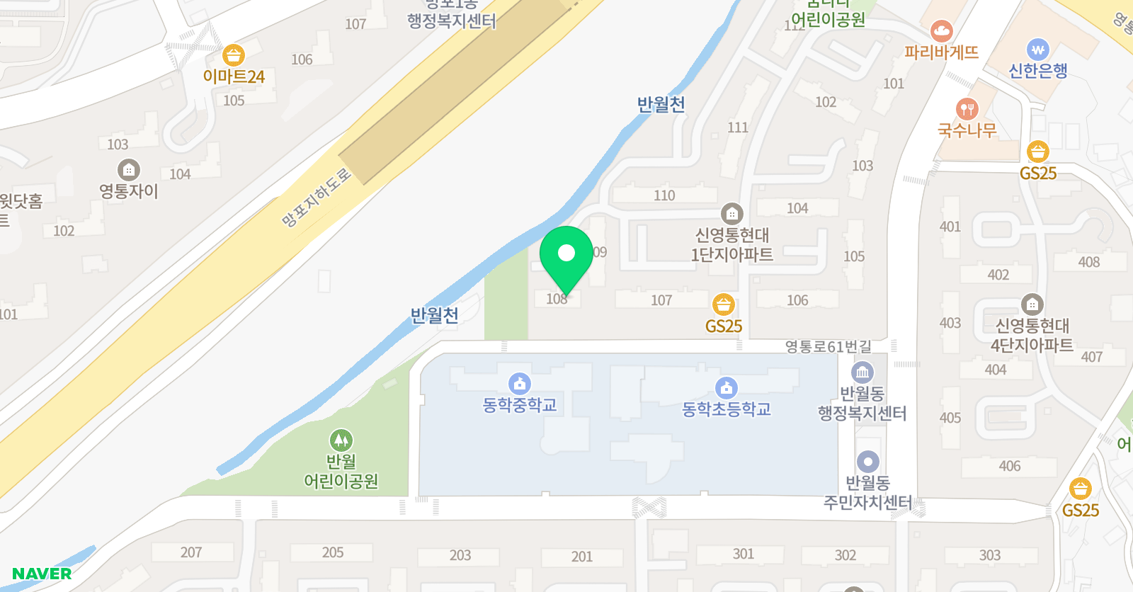 아소비 화성 신영통현대1단지점 위치