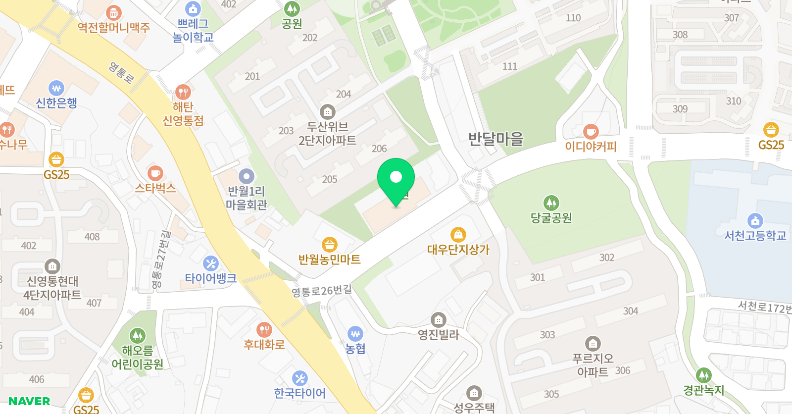 피드100수학학원 위치