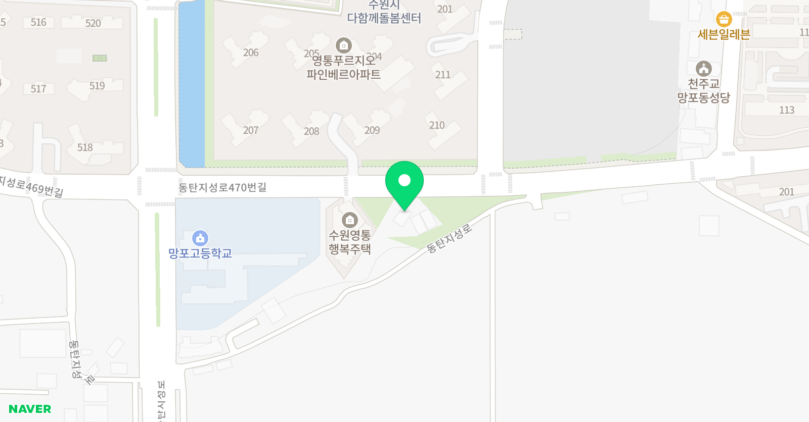 무향 시범단 태권도장 위치