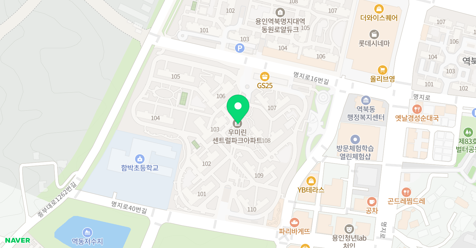코딩앤플레이 용인역북 AI코딩학원 위치