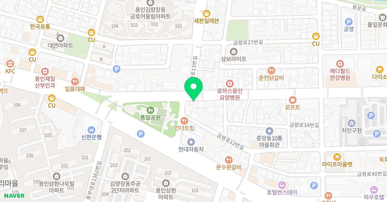 오름 영어수학학원 위치