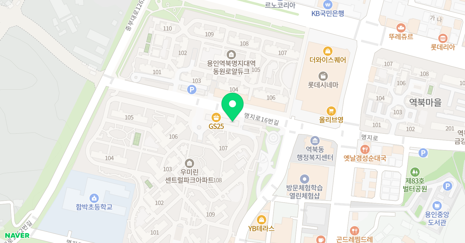 역북 경희대 태권도 위치