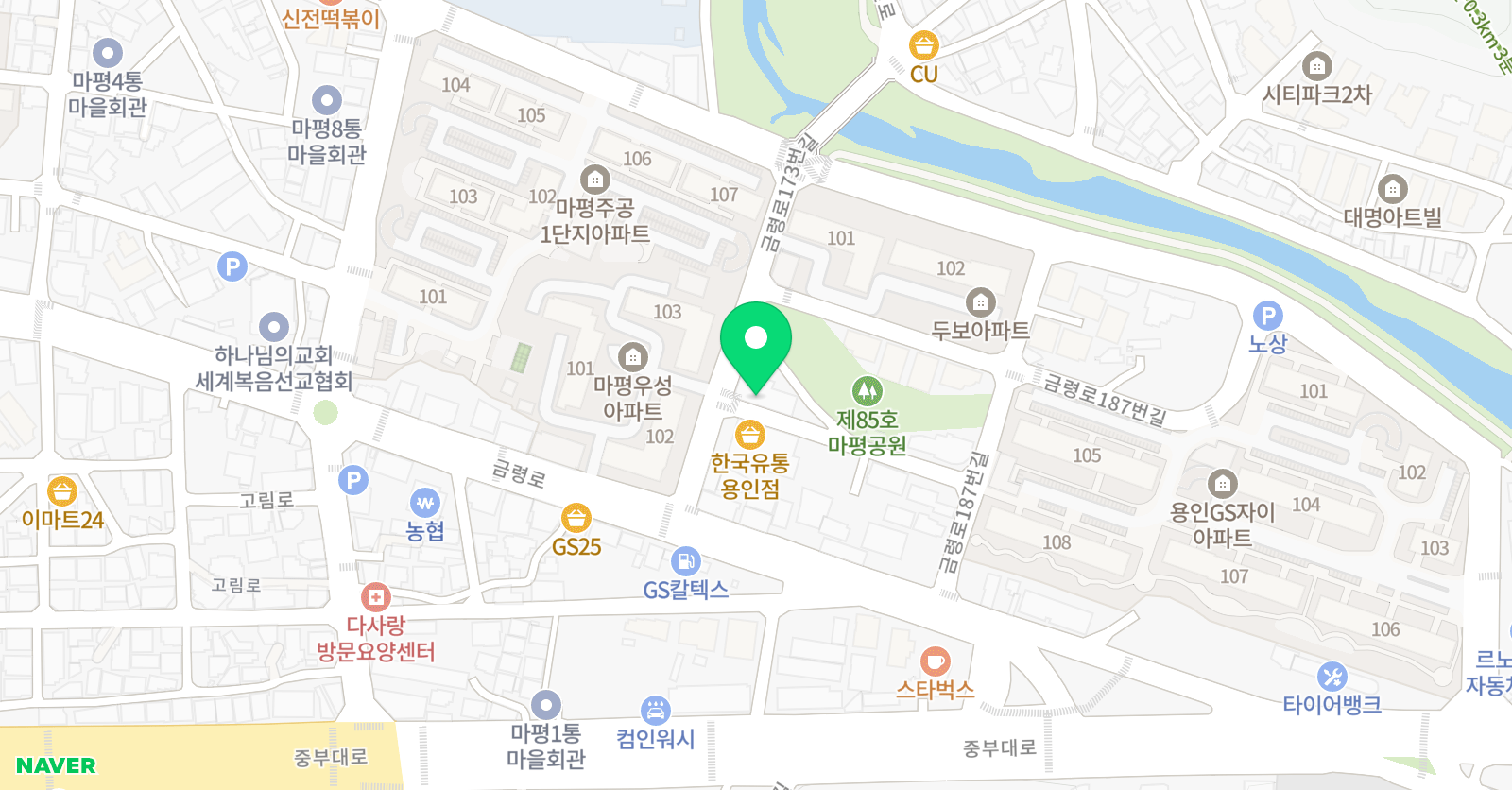 경희대화랑 K타이거즈 태권도 위치
