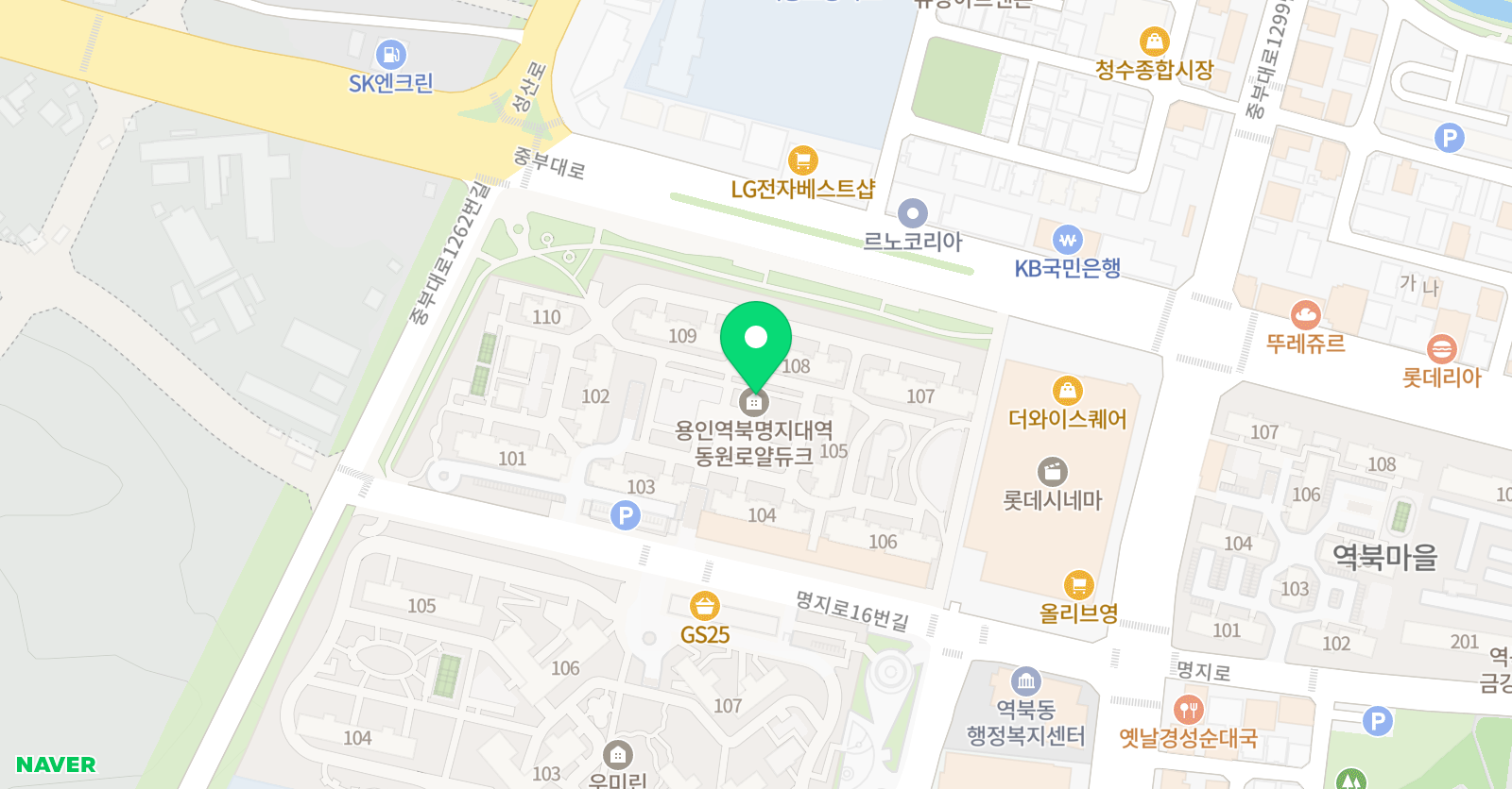 헬로키즈풀 역북점 위치