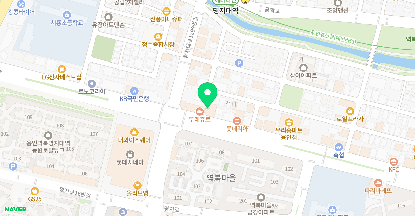필탑 학원 처인점 위치