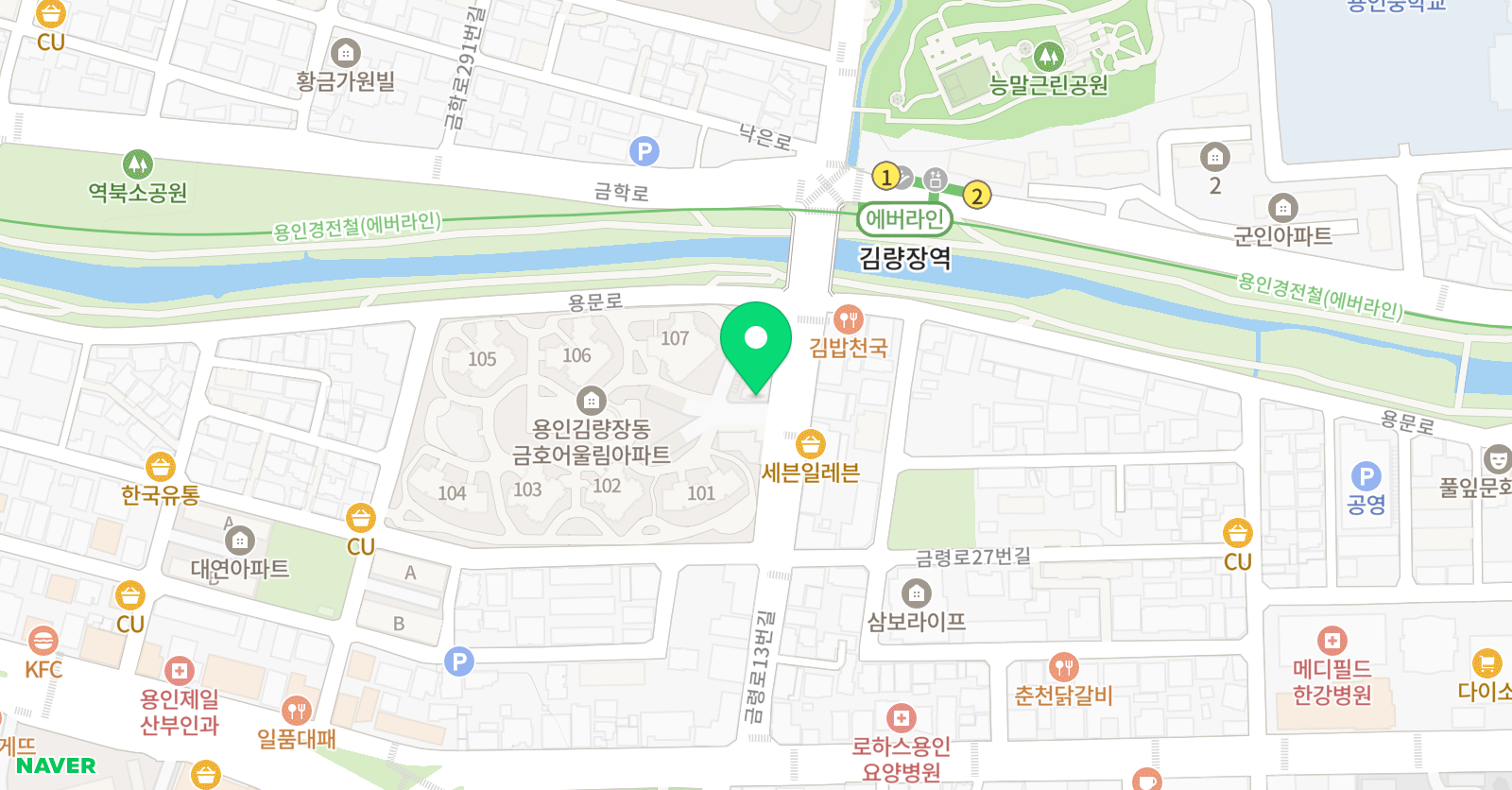 로제타스톤 김량장캠퍼스 위치