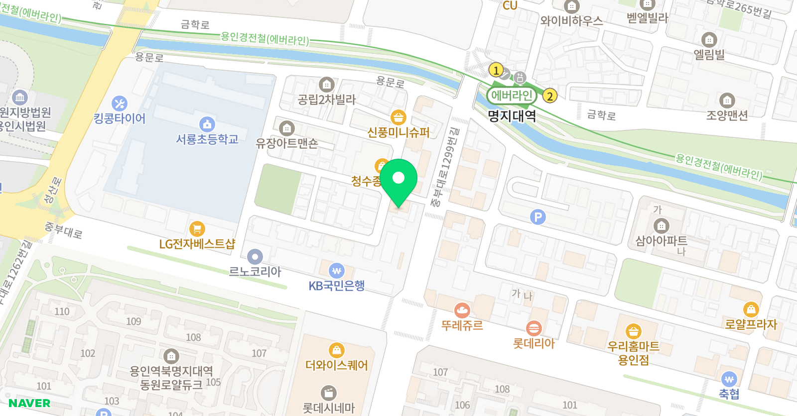 역북 영수학원 위치