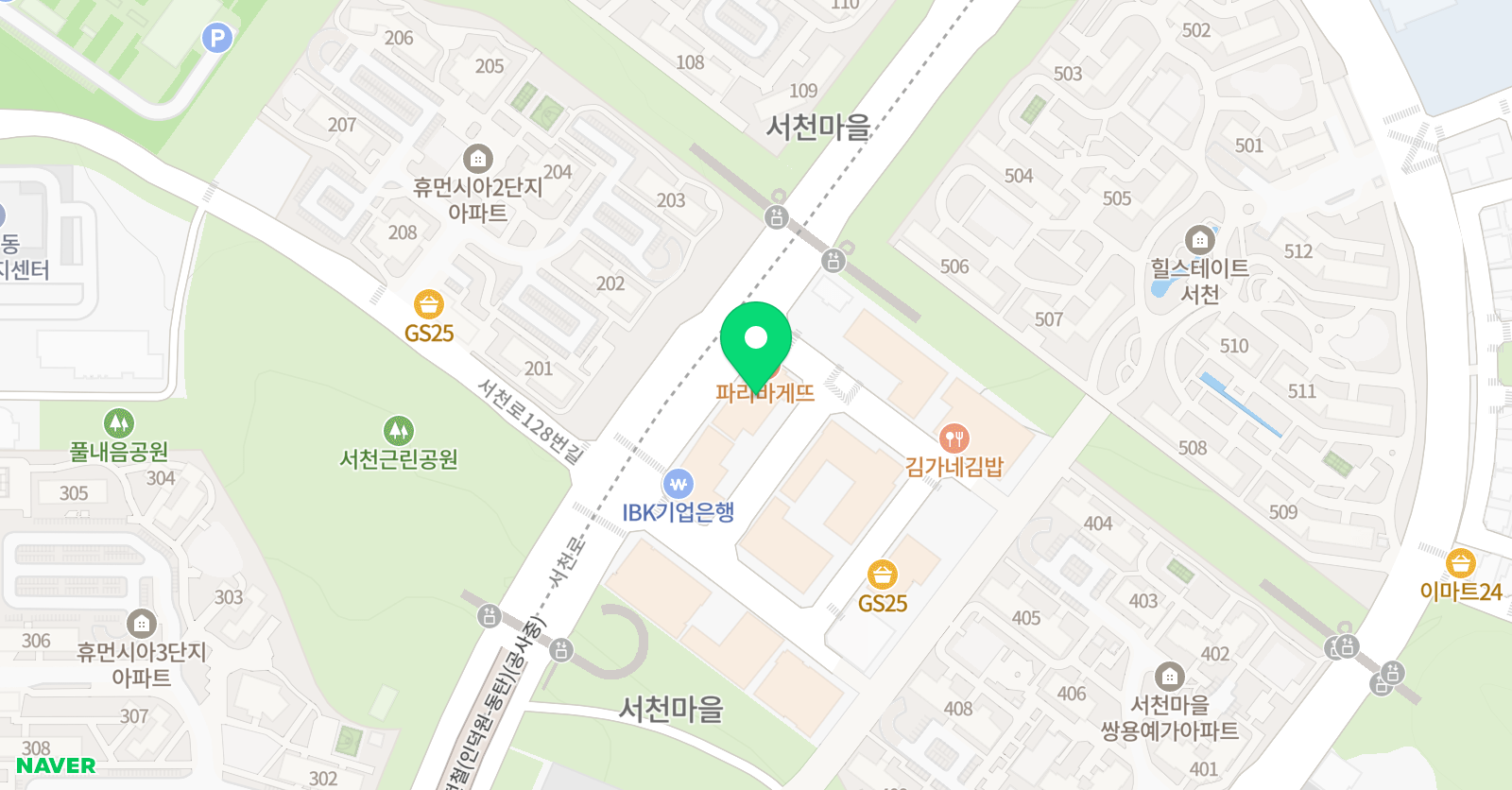 발레스튜디오톡톡 서천점 위치