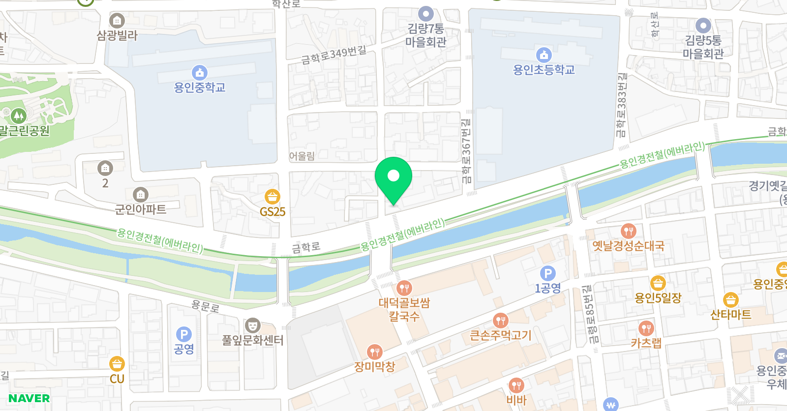 빨간펜 수학의달인 용인처인점 위치
