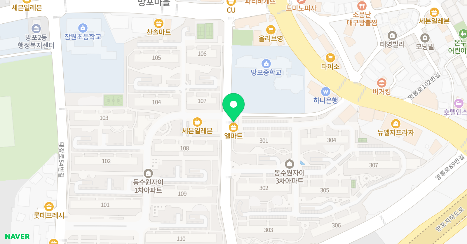 수학사랑 학원 위치