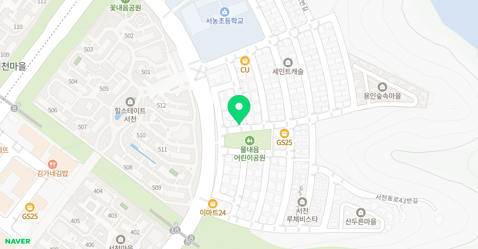 ITC 영어 용인서천지점 위치