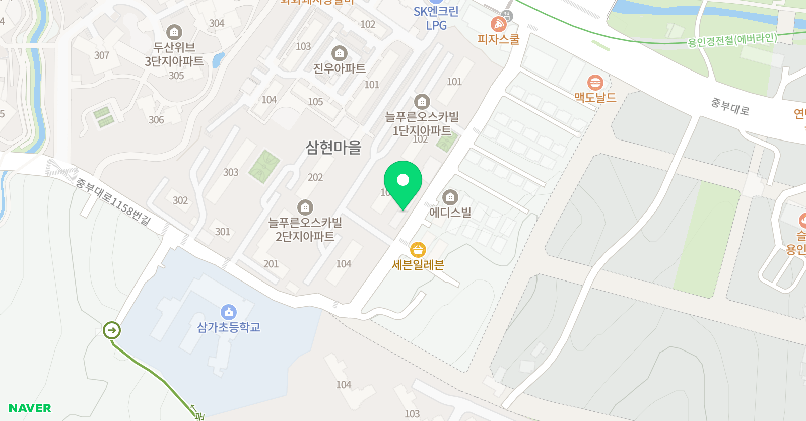 뮤엠 영어교습소 삼가점 위치
