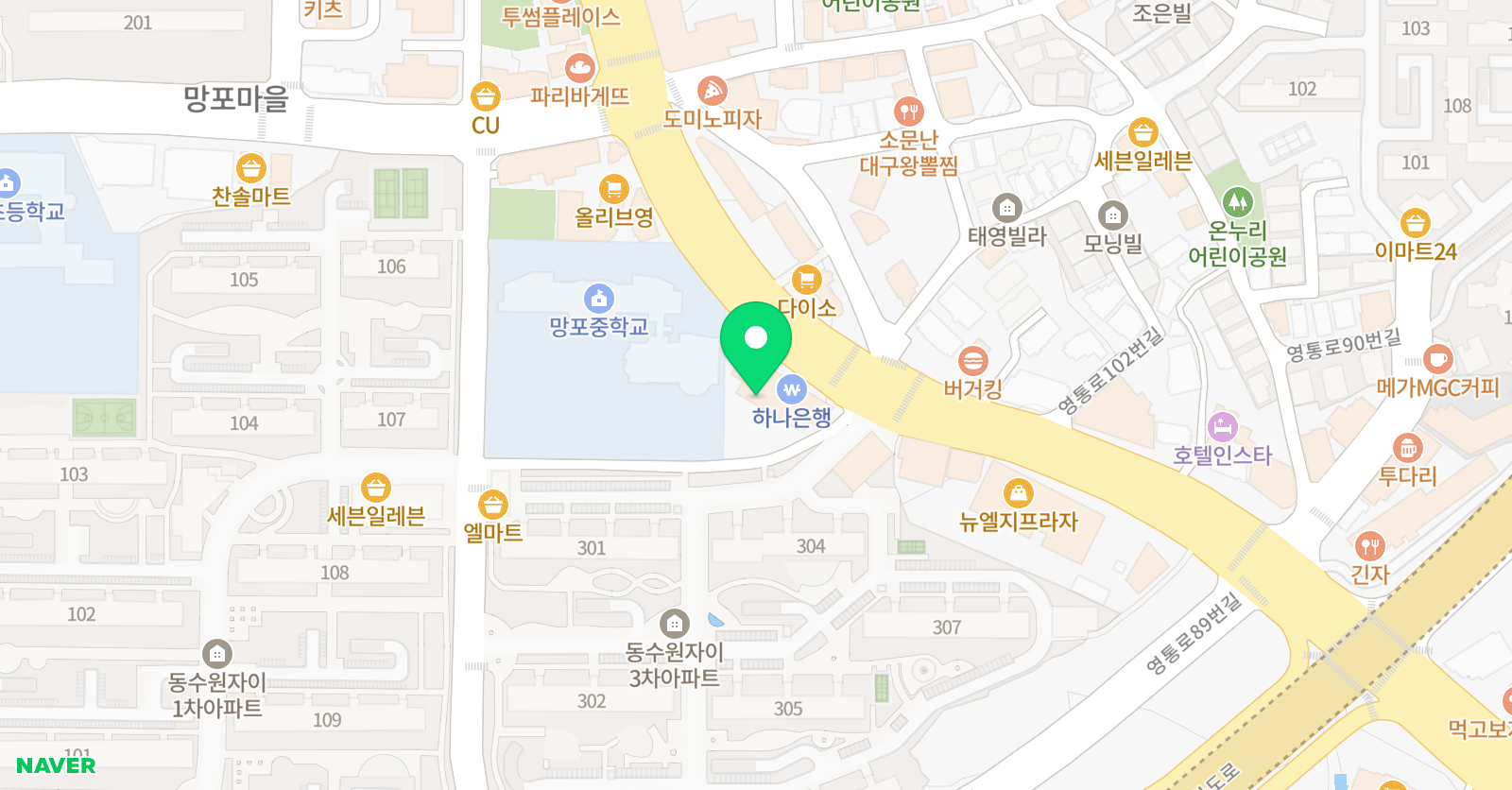 예스셈 학원 위치