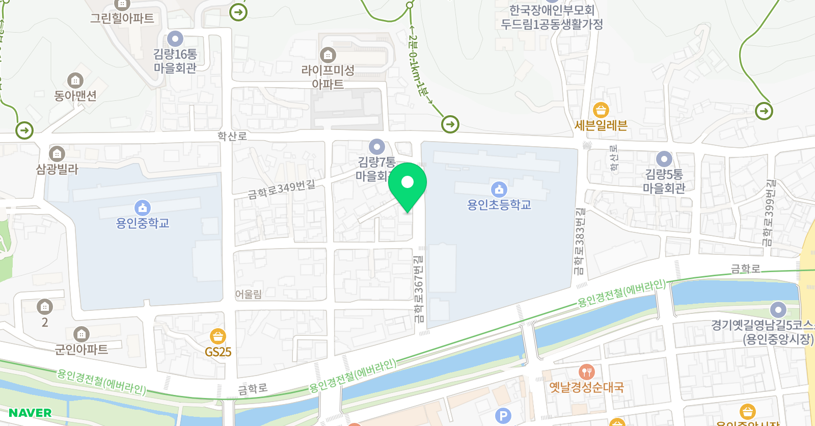 중앙 태권도 위치