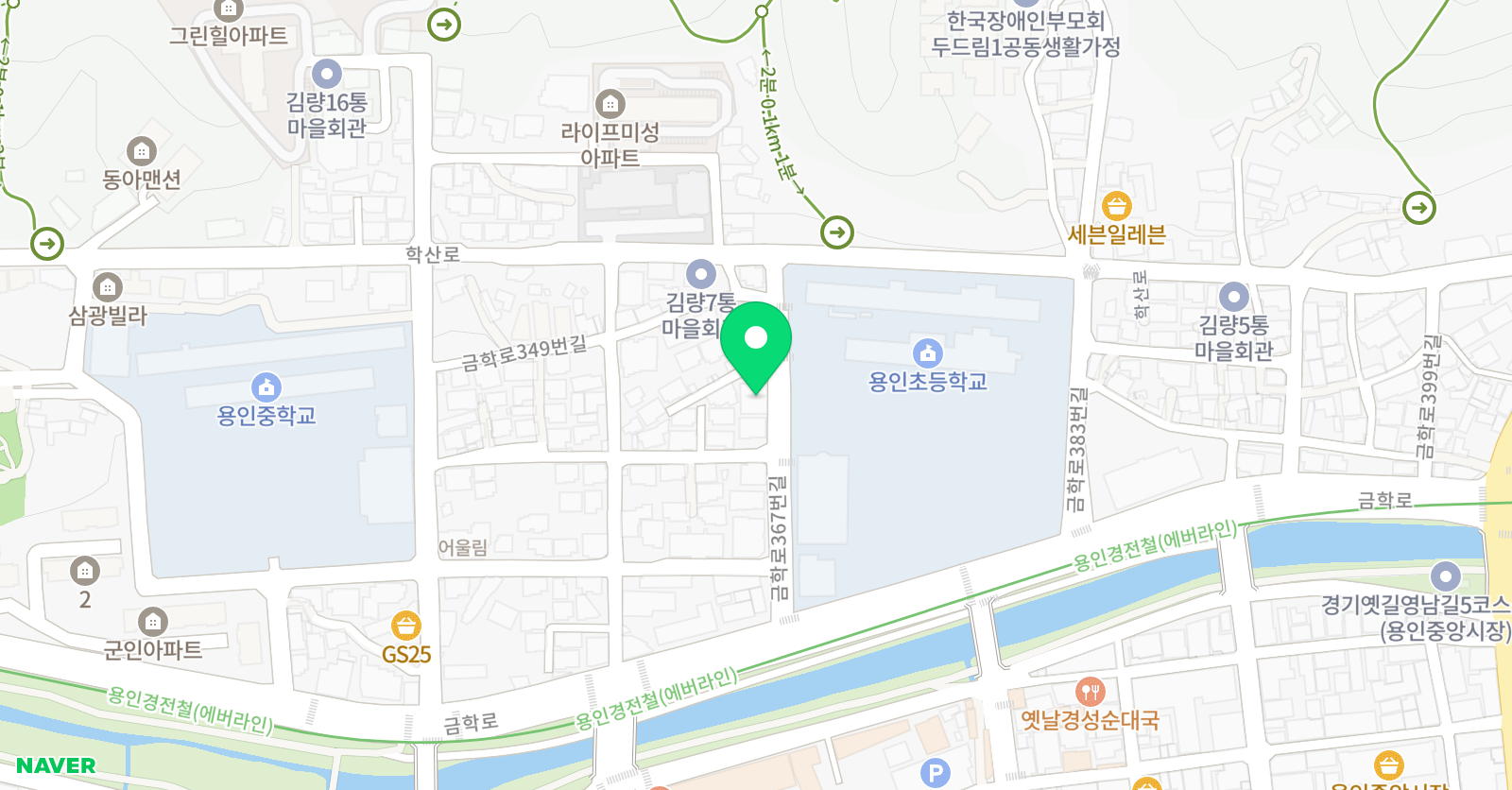 용인줄리어드 음악학원 위치