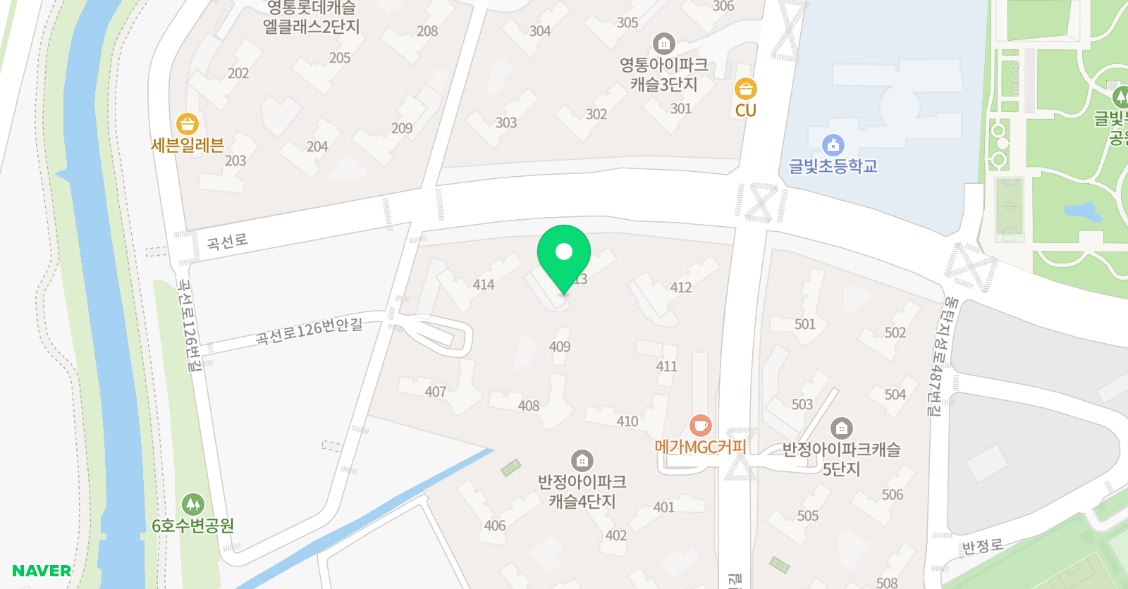 반정아이파크캐슬 공부방 위치