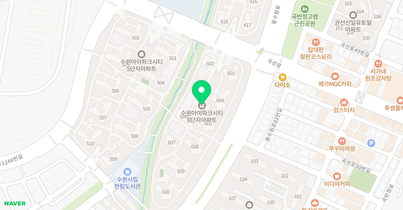 스마트해법 수학학원 수원곡정초점 위치