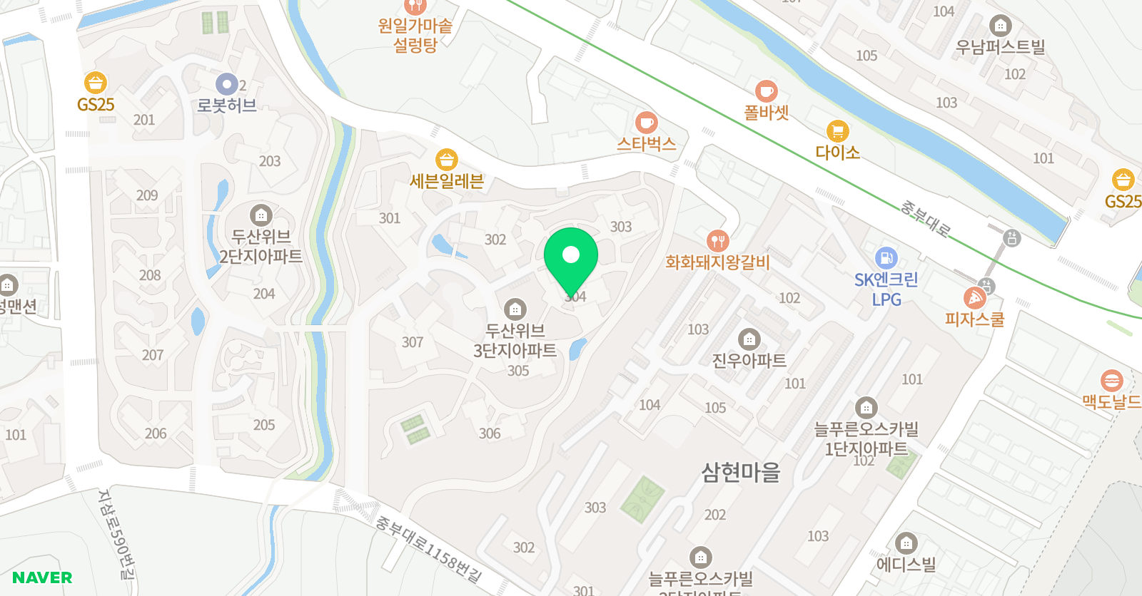 기탄 사고력교실 삼가동두산위브점 위치