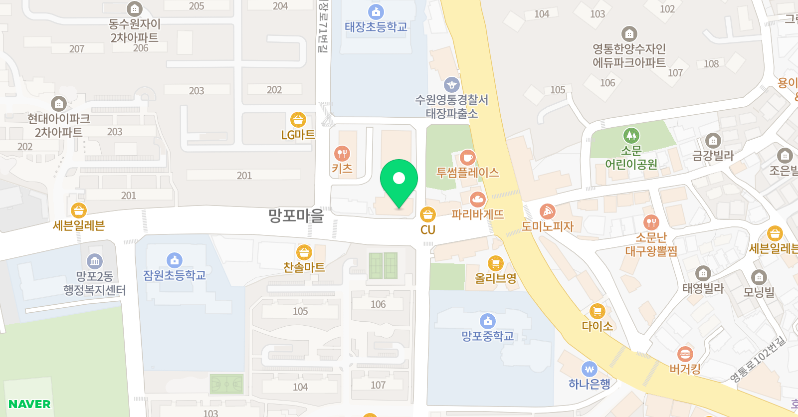 매쓰업 수학학원 위치