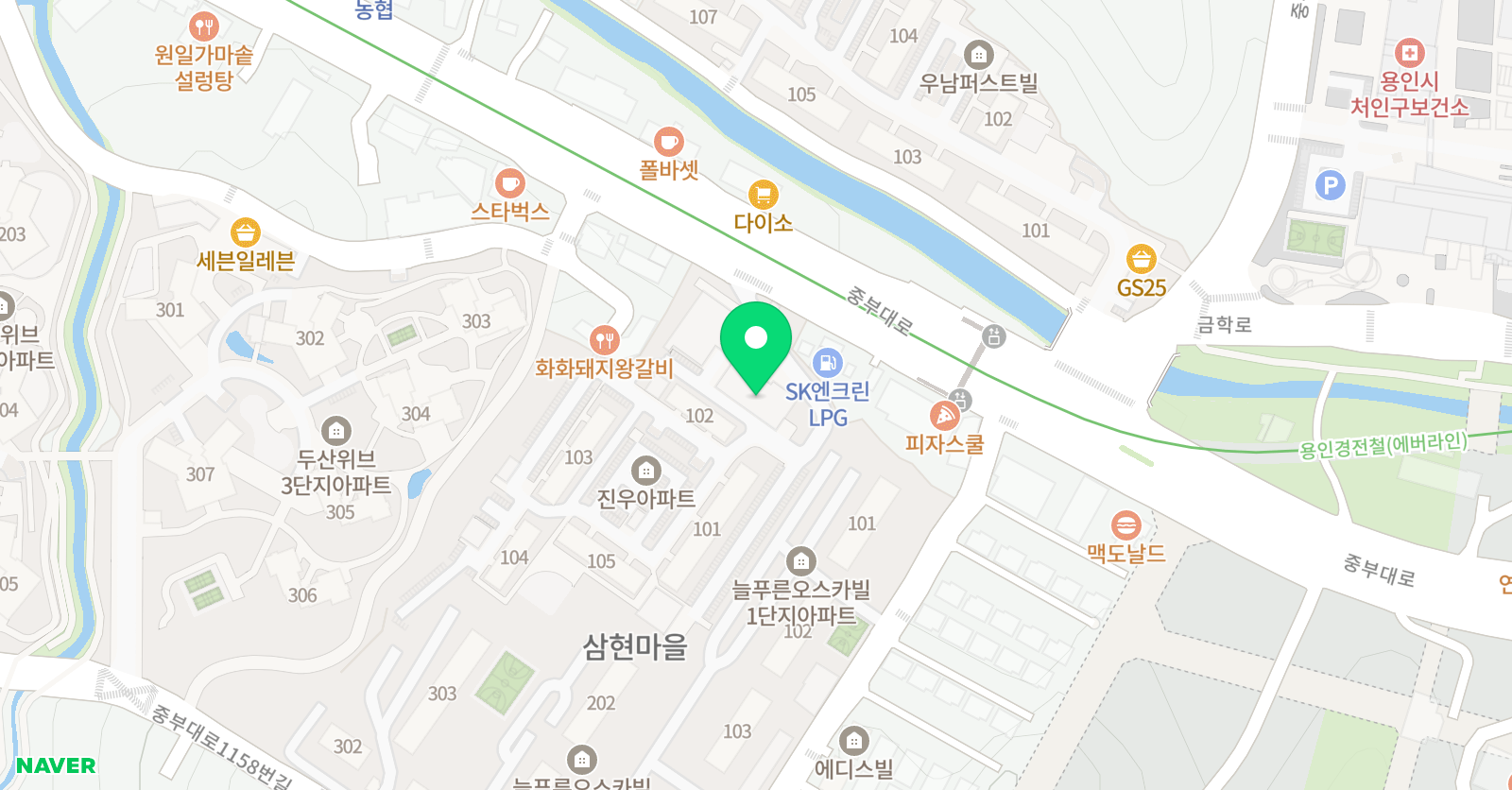 해법수학 젬학원 위치
