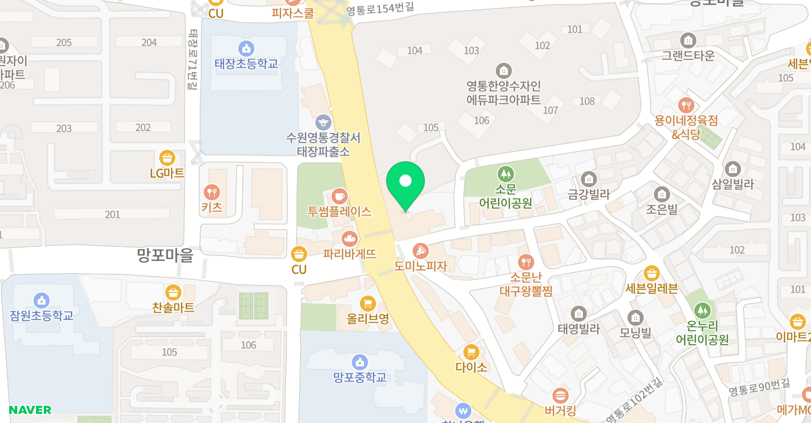 YK 영어학원 위치