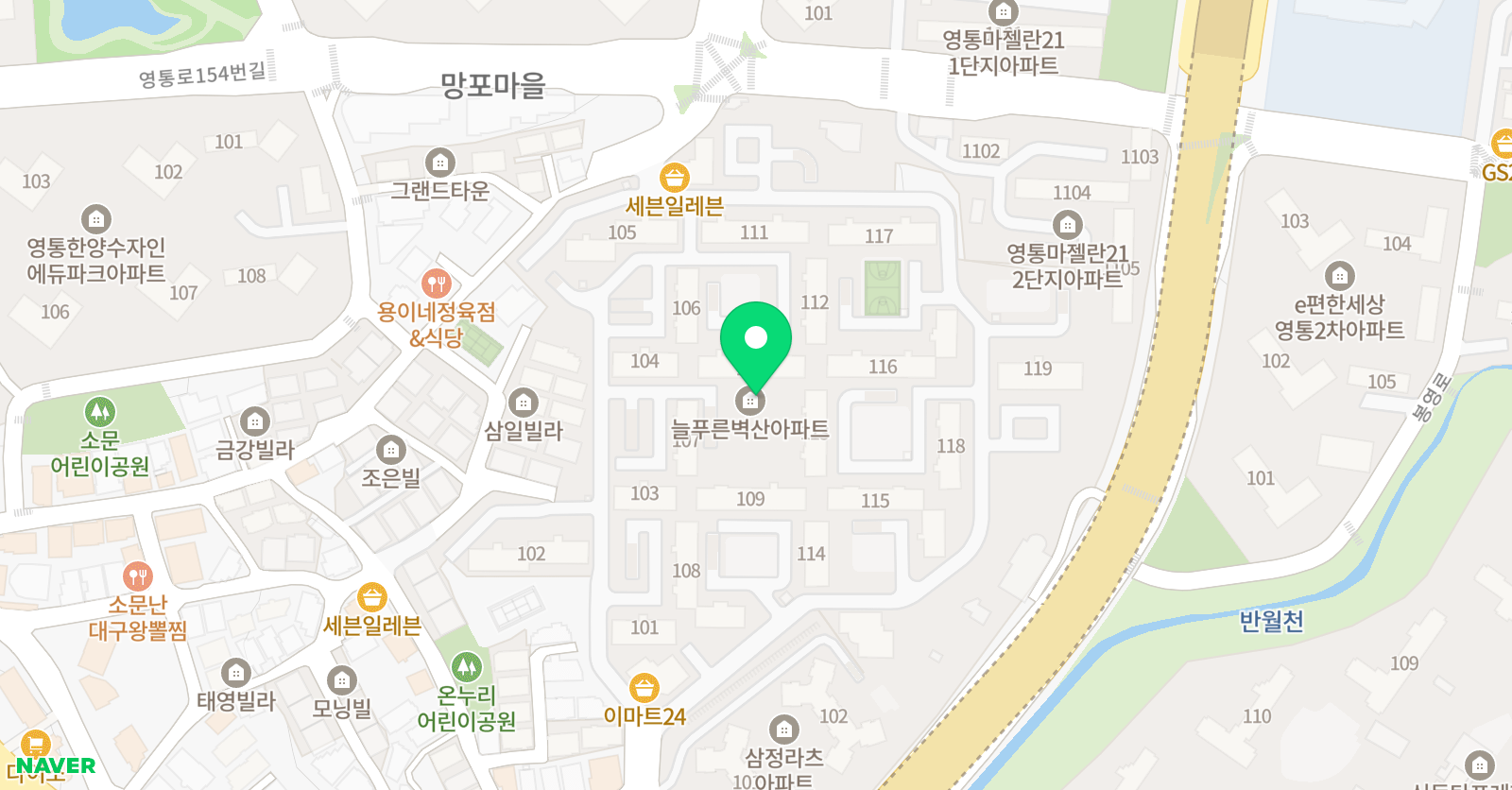 늘푸른 수학공부방 위치