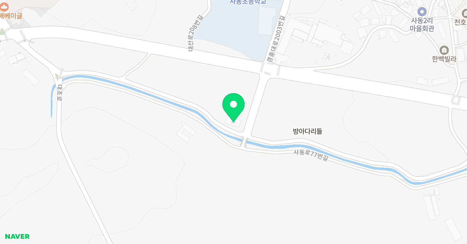 푸르넷 사동학원 위치