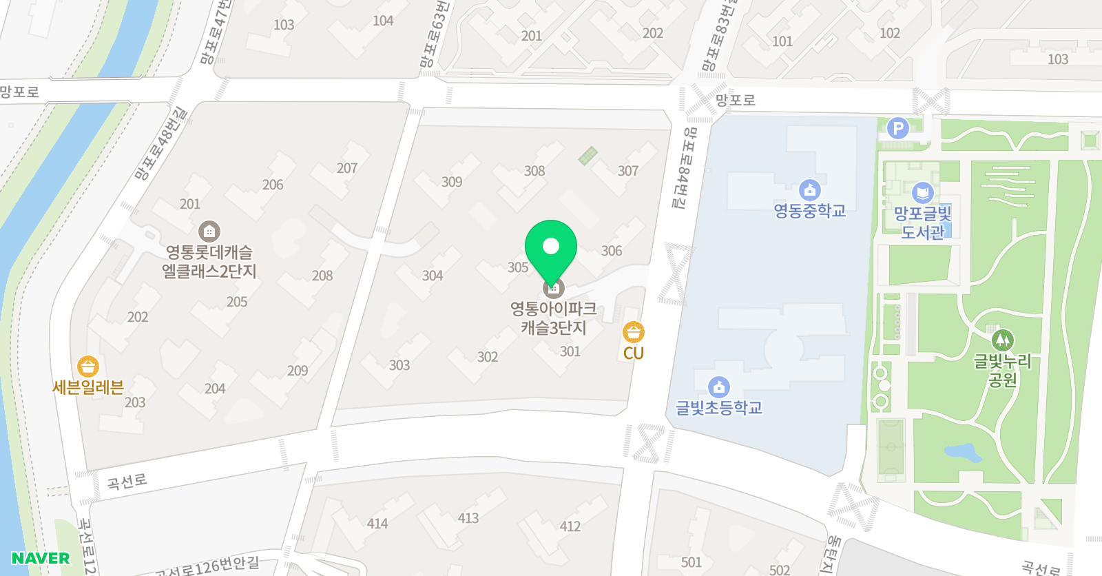 기탄사고력교실 영통아이파크캐슬3단지점 위치