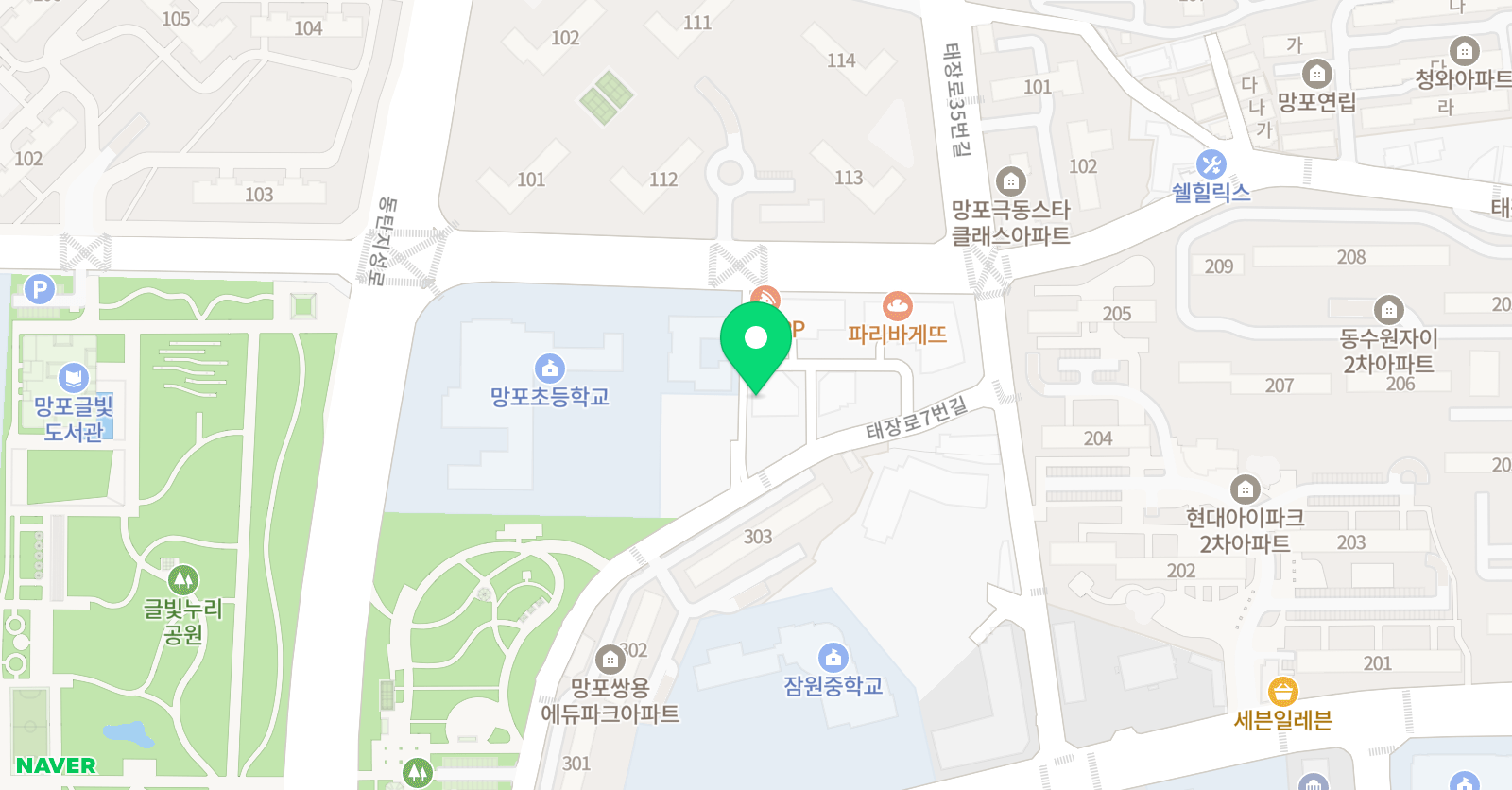 용인대망포 MBA 태권도장 위치