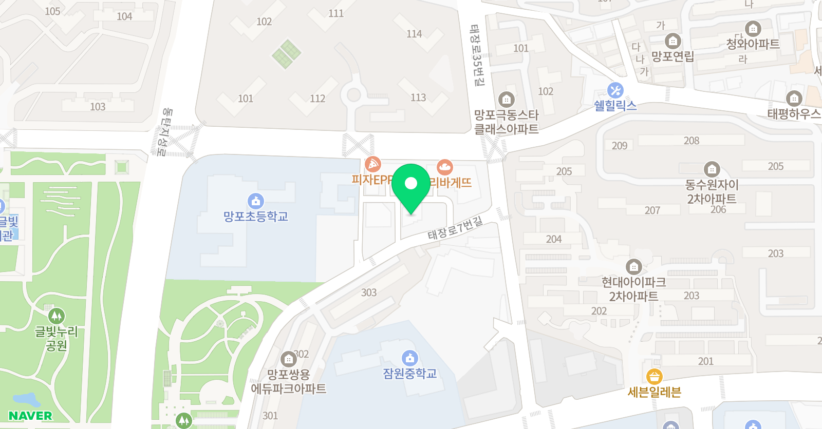 논증하는사자 수학학원 망포점 위치