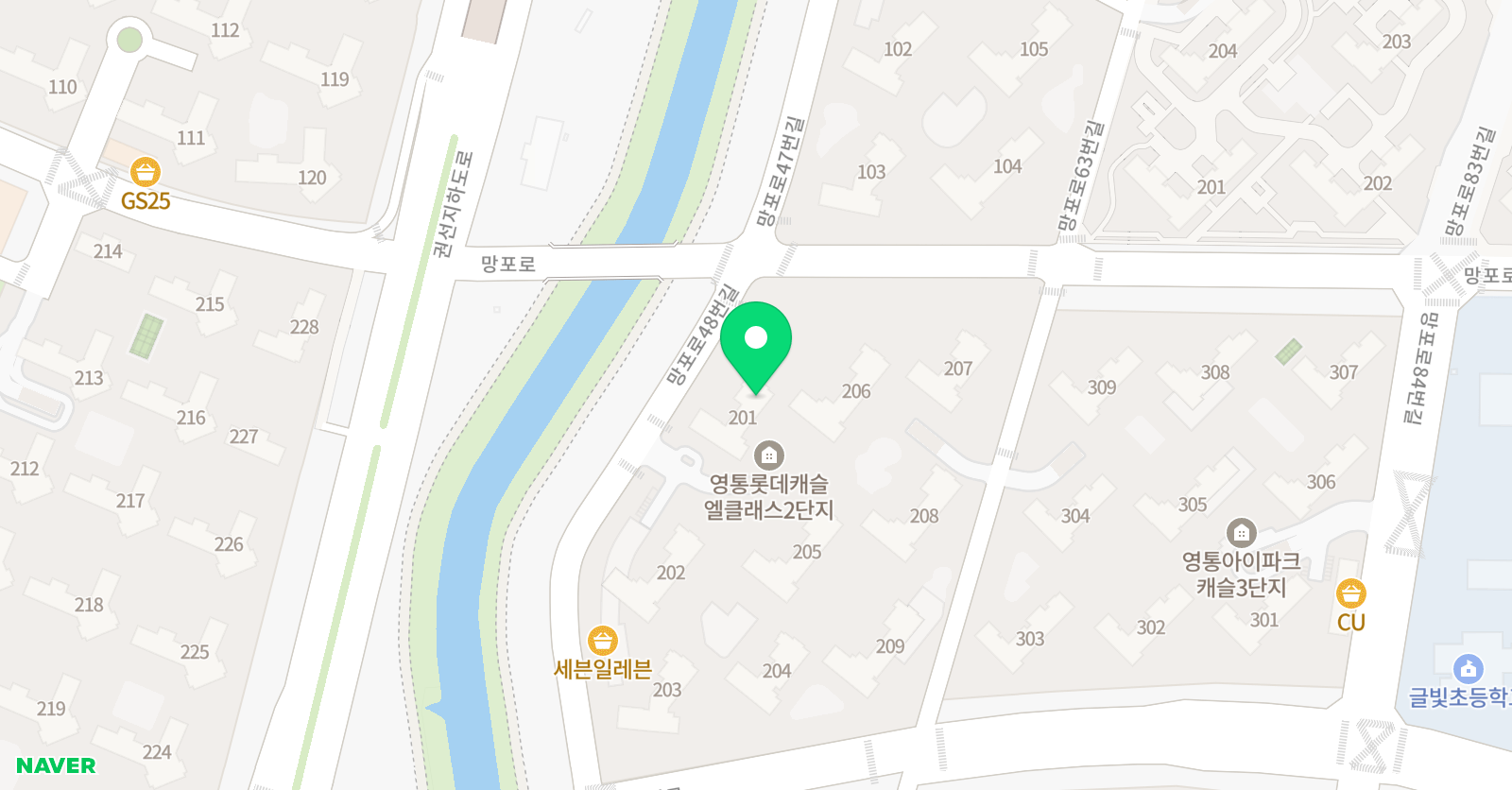 링키영어 영통롯데캐슬엘클래스 위치