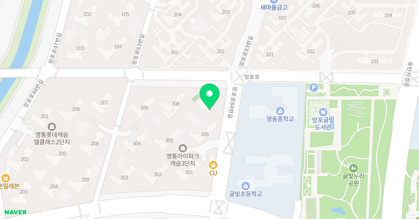 스마트해법 수학 수원영통아이파크캐슬3단지점 위치