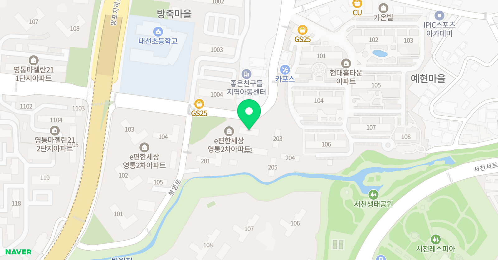 드림타운 영어학원 위치