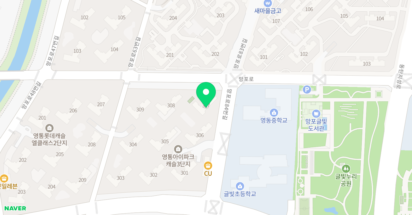 3030 영어 아이파크캐슬3단지센터 위치