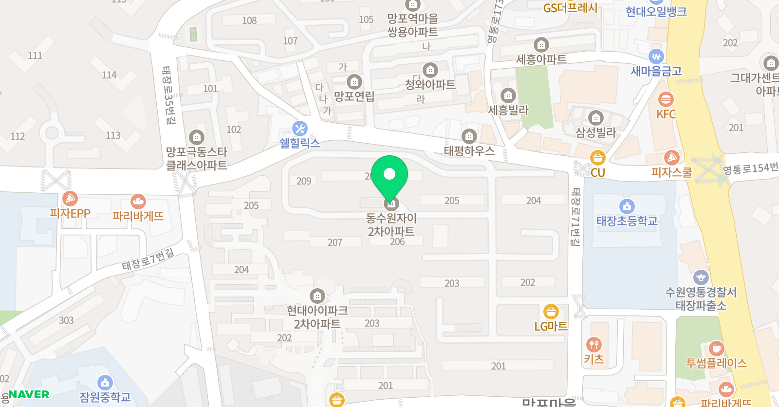 한우리독서토론논술 동수원자이2차홈클럽 위치