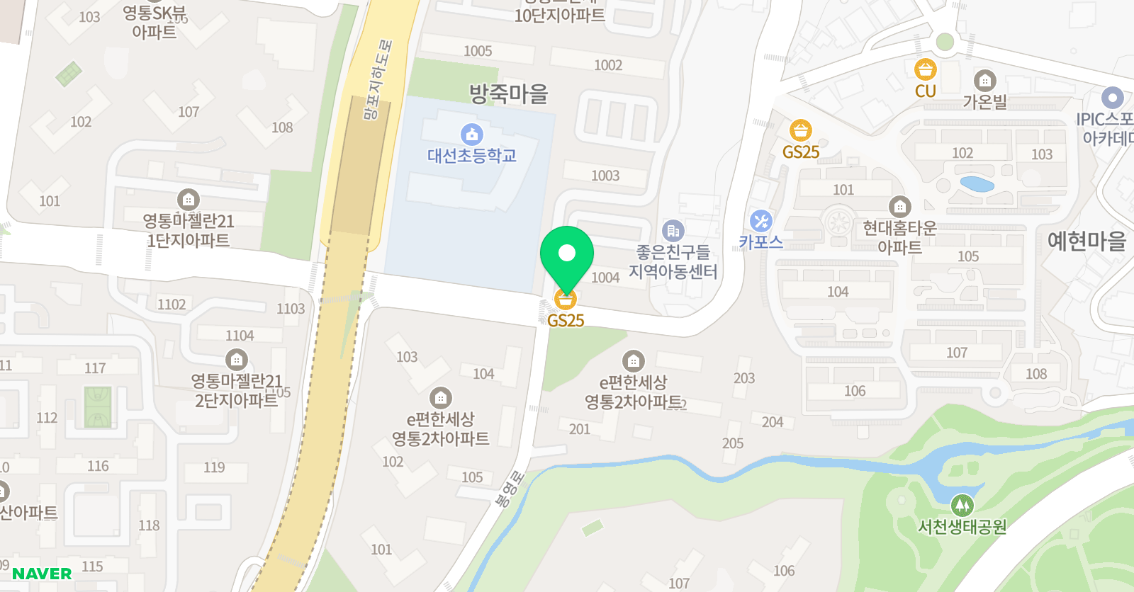 뮤엠 영어 망포뜨란채NEST 위치