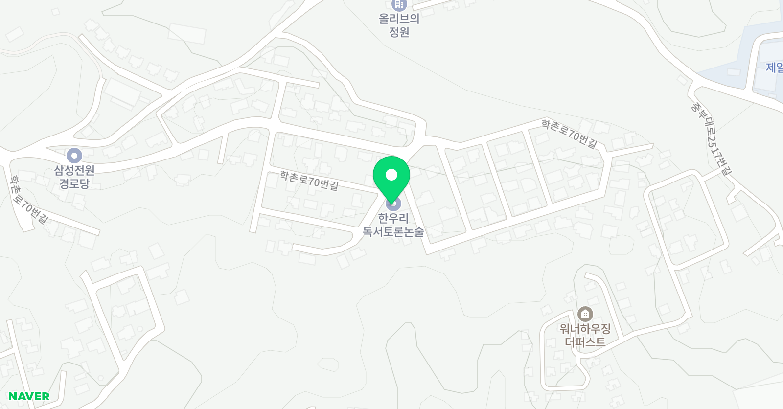 한우리독서토론논술 양지 홈클럽 위치